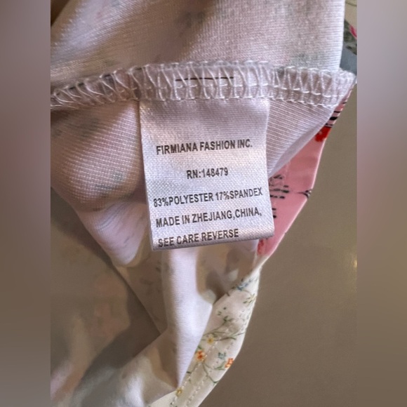 LILY by Firmiana Tunic Top Womens L Large FLORAL PINK Blue POLKA DOT Shirt - Picture 14 of 16